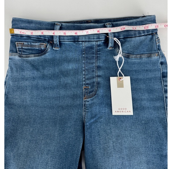 Good American Good Legs Straight Power Stretch- Pull On Denim Jeans- Small NWT - Picture 5 of 9